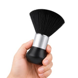 Hair Sweeper Duster Brush Soft with Storage Case for Home and Barbershop Silver