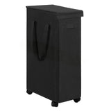 65L Slim Laundry Basket Narrow Laundry Hamper with Handles for Laundry Room Black