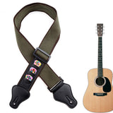 Guitar Strap for Acoustic Electric Classic and Bass Guitars Army Green