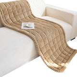Dog Couch Cover Washable Fuzzy Pet Cushion Khaki