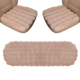 3Pcs Faux Sheepskin Auto Seat Home Cushion Fur Pad Cover Warm Mat Khaki