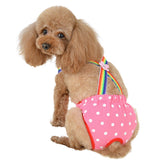 Cute Female Dog Harness Sanitary Pants – Reusable Pet Menstrual Diaper Pink