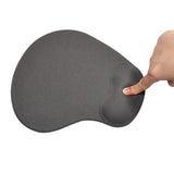 Ergonomic Non-Slip Mouse Pad with Silicone Wrist Rest for Computer Grey