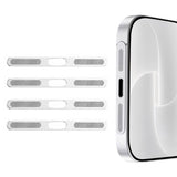 4PCS Metal Dust Mesh Covers for iPhone 18 Pro 18 Pro Max Silver