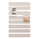 8 PCS Self Adhesive Felt Display Strips with 35 Push Pins for Wall Decor Light Camel