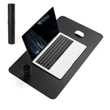 Large PU Leather Gaming Keyboard Mouse Pad Mat for Office Home Black