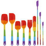 9 PCS Silicone Spatula Set Non-Stick Baking Utensils with Ergonomic Grip Mix Color