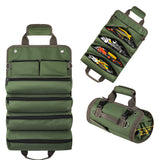 Portable Roll Up Tool Bag Hardware Repair Tool Organizer for Electrician Mechanic Green