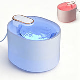 Pet Water Fountain Cat Dog Automatic Electric Drinking Dispenser with Red Light Indicator White