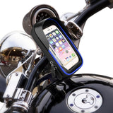 Bicycle Motorcycle Handlebar Mount Holder Waterproof Case for Mobile Phone Blue
