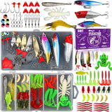 Bass Trout Salmon Fishing Lures Kit – Baits & Tackle Fishing Accessories Set Purple