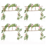 4PCS Artificial Silk Wisteria Vine Hanging Garlands 1.8m for Home & Garden Decoration Pink