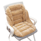 Backrest Seat Cushion with Ties High Back Seat Chair Pad for Office Gaming Chair Camel