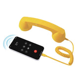 Type C Wired Phone Handset Retro with Mic for Phones and Computers Yellow