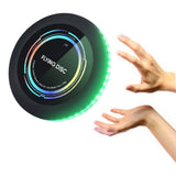 Light Up Flying Disc Rechargeable 50 LEDs Lighting Flying Toy for Patio Lawn Outdoor Games Green