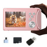 2.4-Inch Digital Point & Shoot Camera with 16X Zoom for Teens and Beginners Pink