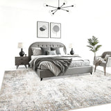 Runner Rug Washable Rug Modern for Bedroom Living Room Bedside Floor Gray