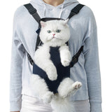 Mesh Dog Cat Carrier Backpack Breathable Front Back Carrying Navy