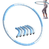 6 Sections Adjustable Fitness Hula Hoop Detachable Home Exercise For Adults Blue