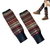 1 Pair Winter Multicoloured Socks Women Leg Warmer Gifts Black
