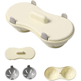 Microwave Egg Cooker Double Layer with Poached Egg Steamer White