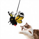 Butterfly Cat Toy Electric Flapping Wings 3 Modes with Touch Activation Gold