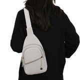 Anti Theft Sling Bag Crossbody Bag for Women White