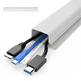 40cm Under Desk Cable Management – Adhesive Mount Cord Organizer for Desk White