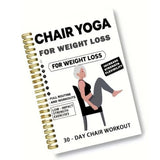 Chair Yoga 30 Day Spiral Book with Illustrated Seated Pose Guide Black