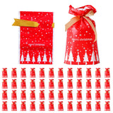 50PCS Christmas Candy Treat Bags Gift Wrapping Drawstring Bags for Holiday Parties Style 3