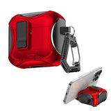 Protective AirPods Case Stand Support Wireless Charging Compatible Red