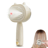 Cat Ear Electric Spray Hair Brush with One Click Cleaning Beige