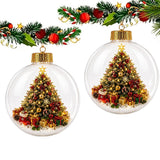 2 PCS 8cm Clear Plastic Fillable Christmas Ball Ornaments Christmas Tree
