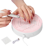 Nail Dust Collector Vacuum Fan for Nail Tech Quiet & Compact Dust Extractor White Pink