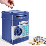 Electronic ATM Piggy Bank with Password Lock for Coins – Money Saving Box Toy Gift Blue