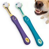 3 Sided Pet Toothbrush for Dogs and Cats Dental Cleaning