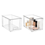 2PCS Stackable Storage Drawers Easily Assemble for Skincare Storage Medium