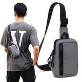 Small Crossbody Bag for Men Women Mini Sling Bag Travel Running Phone Daypack Grey