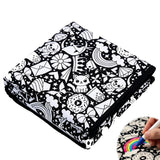 DIY Washable Reusable Coloring Blanket for Adults Girls Boys Style 2