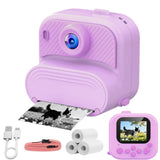 DIY Instant Print Camera with 48MP Photos and Built-in Mini Printer Purple