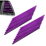 20 PCS Car Interior Air Vent Decorative Trim Strip Universal Fit for All Models Purple