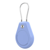 Airtag Lock Case with Wire Cable Hard Shell Protector for AirTag Keychain Luggage Light Blue