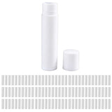 100 PCS Empty lipstick Plastic Lip Balm Container Tubes Caps 5g DIY Balm White