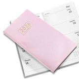 2026 Pocket Planner Calendar Portable A6 Daily Weekly Organizer Notebook Pink