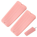 2-Pack Heat Resistant Silicone Pouch – For Hair Styling Tools Storage Pink