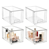 4PCS Stackable Storage Drawers Easily Assemble for Skincare Storage Medium