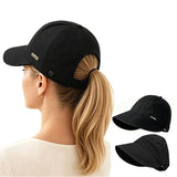 2PCS Wide Brim Quick Dry Foldable Sun Hat with Ponytail Opening and Hook