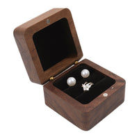 Wooden Ring Box Retro Jewelry Display Holder