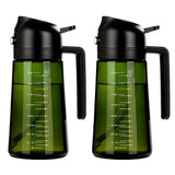 2PCS Glass Oil Sprayer for Cooking Kitchen Green