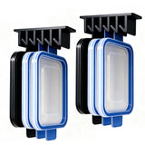 2 Pcs 5 Slot Under Shelf Lid Organizer Slide In for Kitchen Cabinet Storage Black